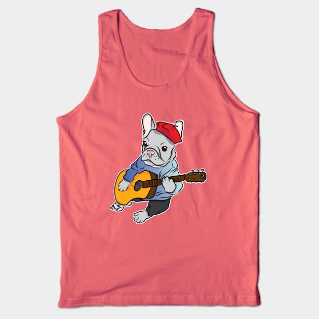 Singing French Bulldog Tank Top by AltTabStudio